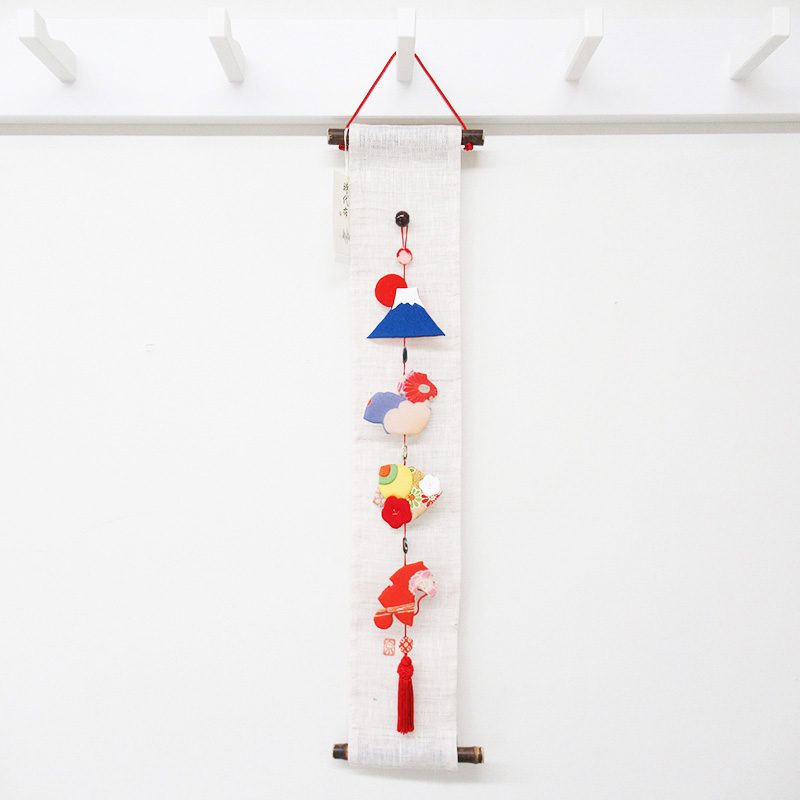 古布押絵下げ飾りタペストリー 午